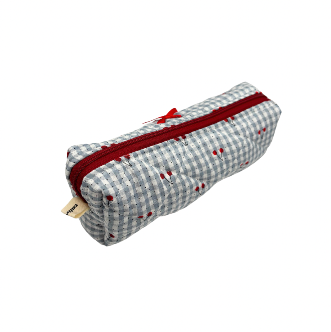Blue Cherry Brush + Pencil Case