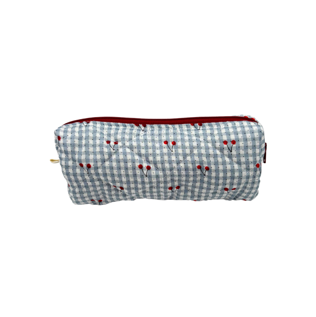 Blue Cherry Brush + Pencil Case