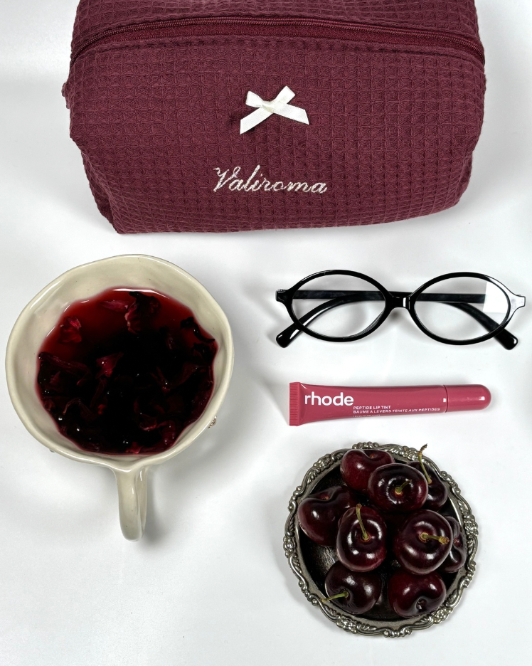Dark Cherry – Personalised Beauty Bag