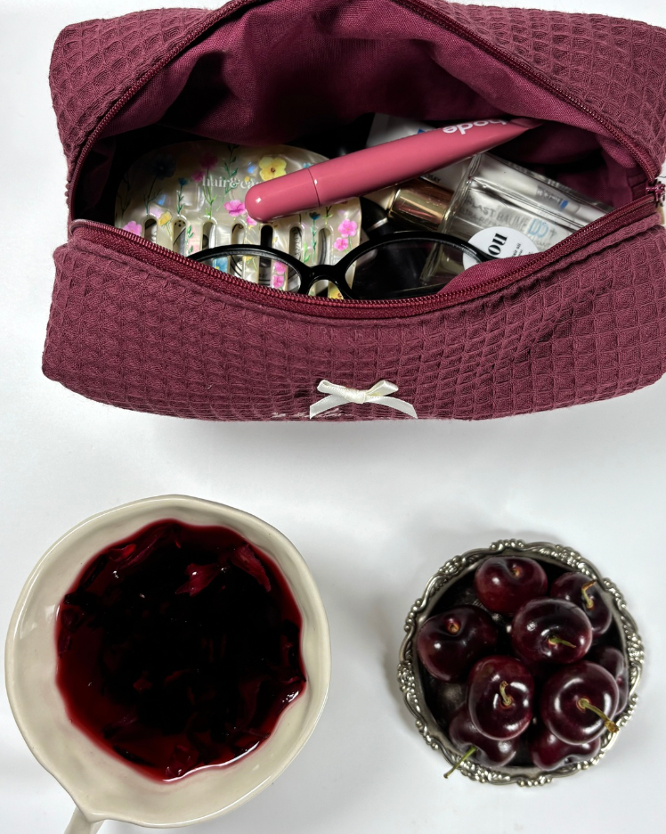 Dark Cherry – Personalised Beauty Bag