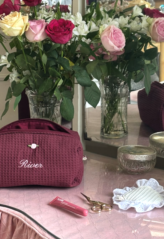 Dark Cherry – Personalised Beauty Bag