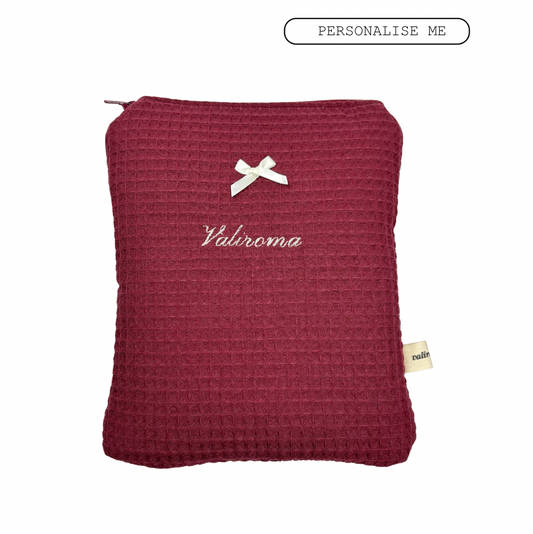 Dark Cherry – Personalised Book Sleeve