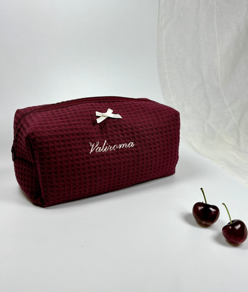 Dark Cherry – Personalised Beauty Bag