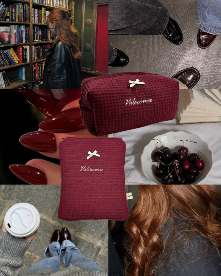 Dark Cherry – Personalised Beauty Bag