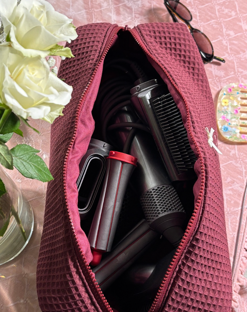 Dark Cherry – Personalised Hair Tool Bag