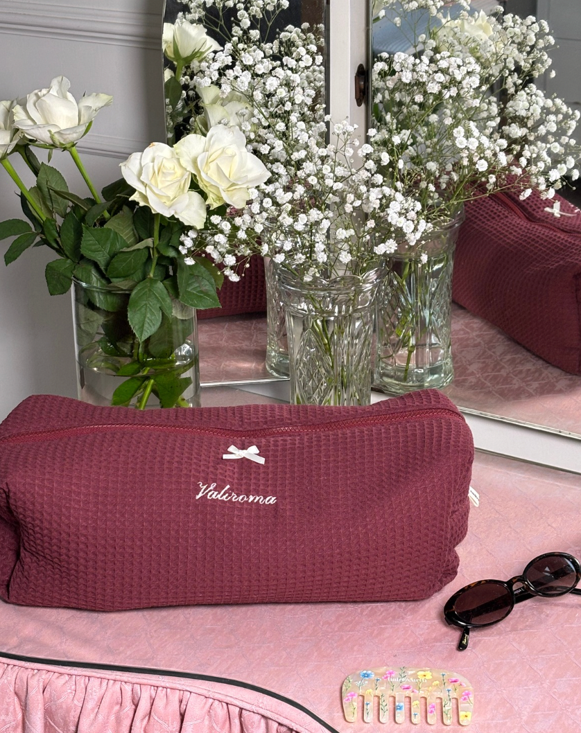 Dark Cherry – Personalised Hair Tool Bag