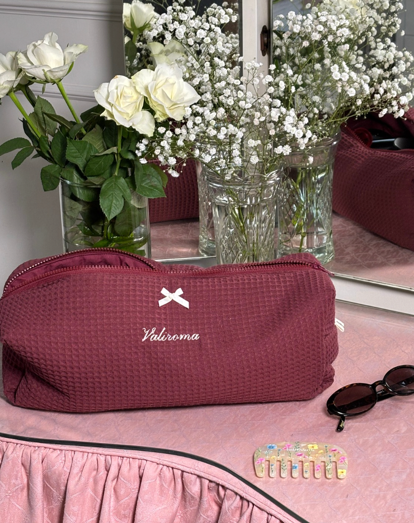 Dark Cherry – Personalised Hair Tool Bag