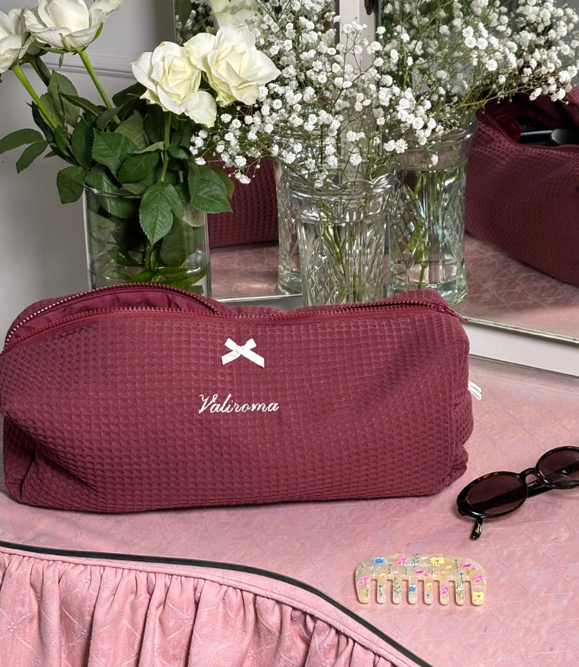 Dark Cherry – Personalised Hair Tool Bag