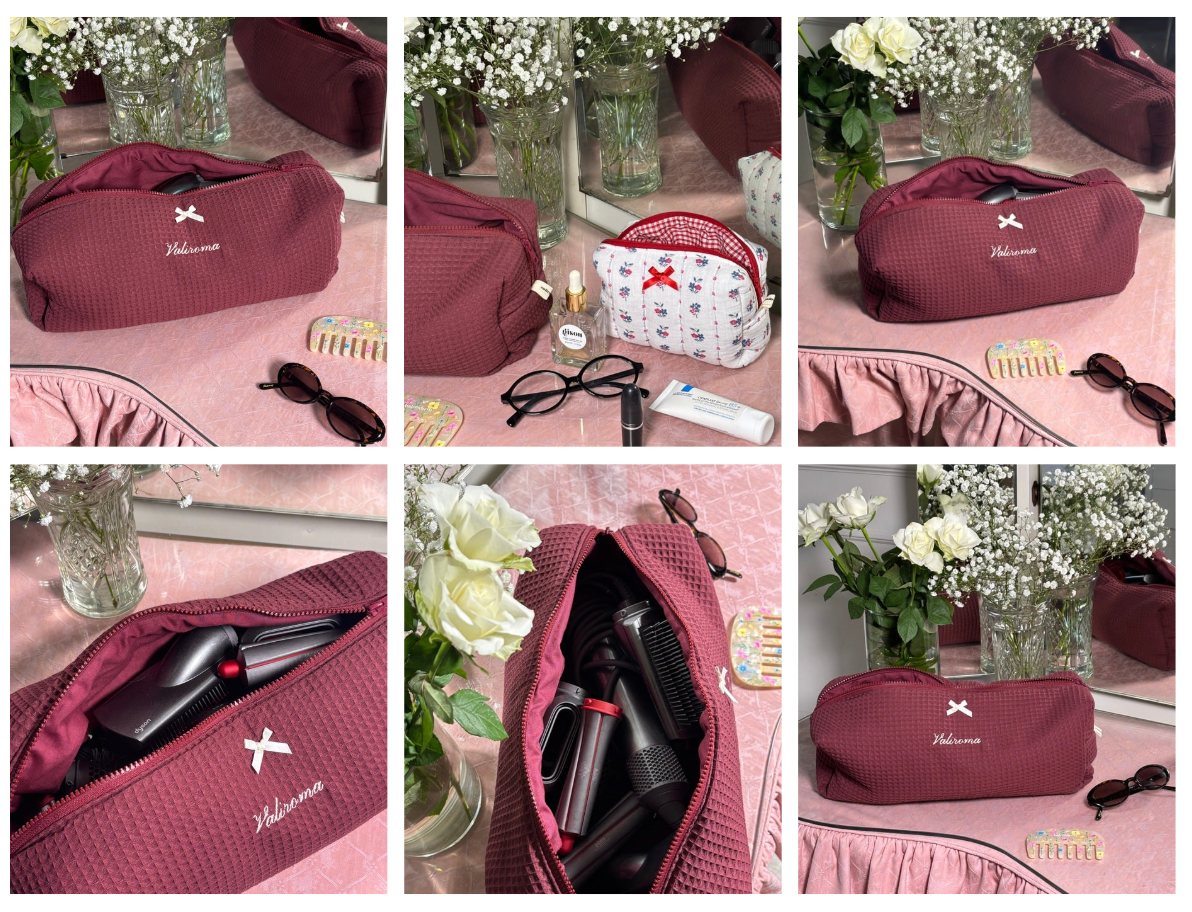 Dark Cherry – Personalised Hair Tool Bag